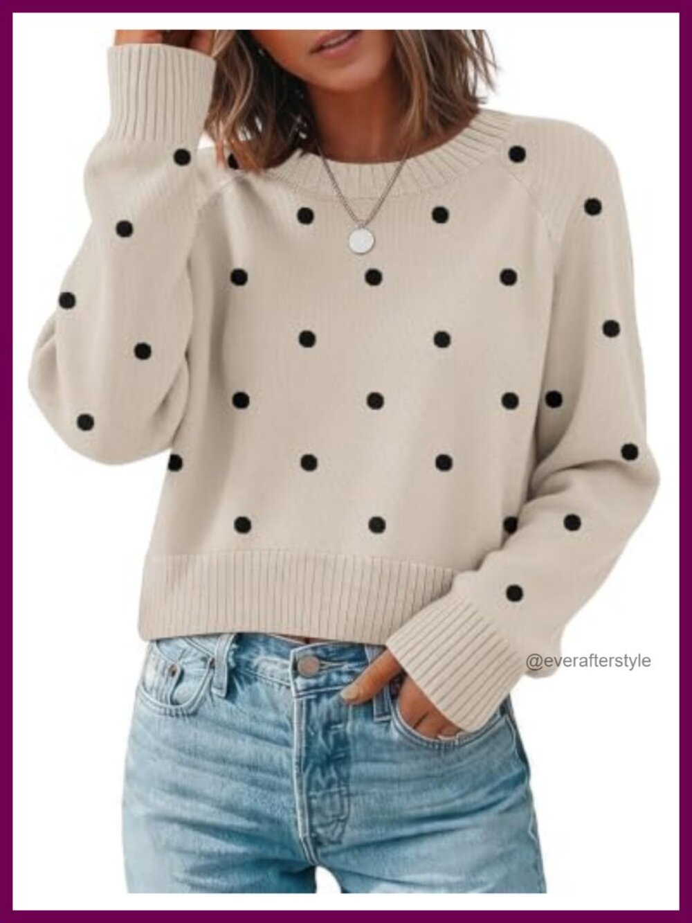 Cropped Sweater Women Crewneck Knit Fall Winter Viscose Blend Pullover